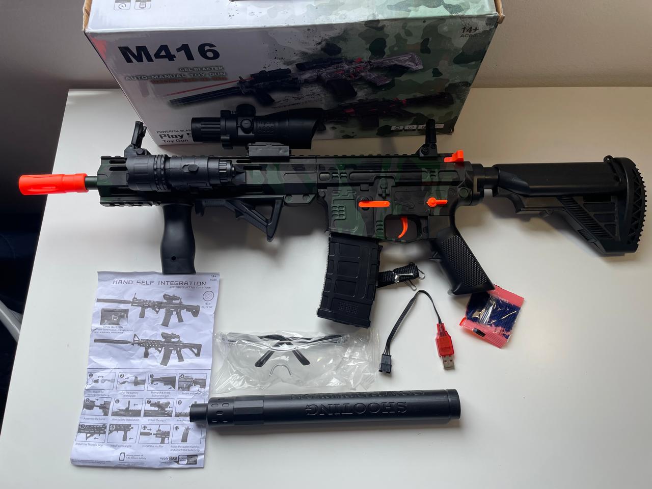 Rifle M416 hidrogel - diversión asegurada, alta calidad, largo alcance