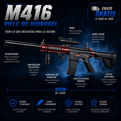 RIFLE M416 DE HIDROGEL