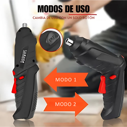 KIT DESTORNILLADOR ELÉCTRICO INALAMBRICO - INVLUYE MALETIN CON 47 PIEZAS