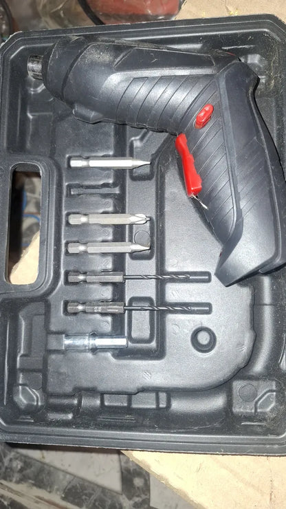 KIT DESTORNILLADOR ELÉCTRICO INALAMBRICO - INVLUYE MALETIN CON 47 PIEZAS